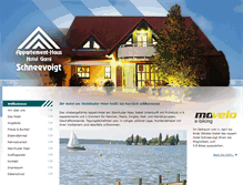 Tablet Screenshot of hotel-schneevoigt.de
